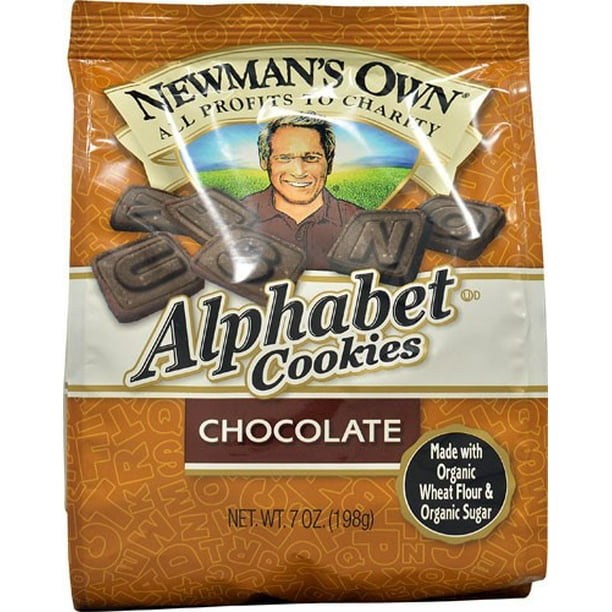 Newman's Own Organics Alphabet Cookies Chocolate 7 oz