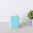thumbnail image 2 of Trellis Collection Small Tin Canister, Turquoise, 2 of 3