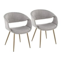 LumiSource Curvo Upholstered Chair - Set of 2