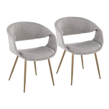 LumiSource Curvo Upholstered Chair - Set of 2