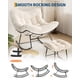 thumbnail image 4 of Yeshouse Mecedora Papasan extragrande para patio, con otomana, capacidad de 203 kg, resistente a la intemperie, de ratán sintético, para porche, patio y balcón, 4 of 8