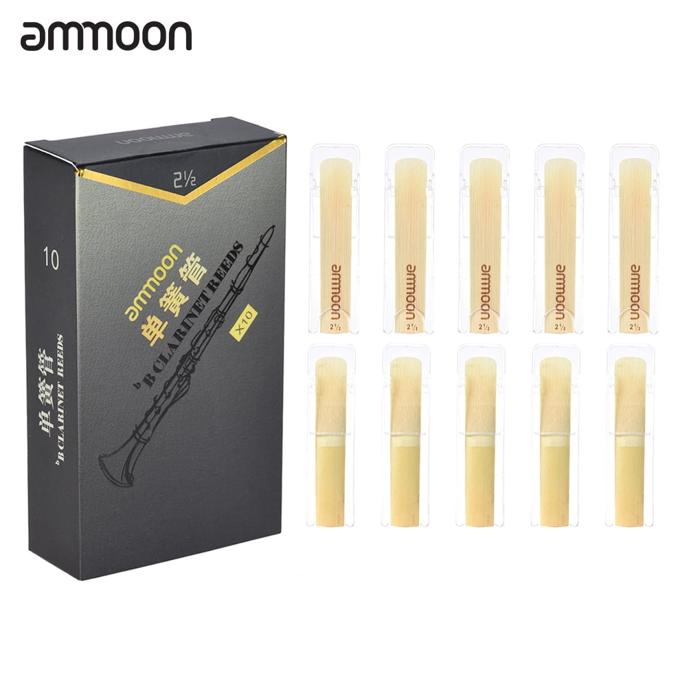 ammoon High Grade Bb Clarinet Bamboo Reeds Strength 2.5 10pcs/ Box 