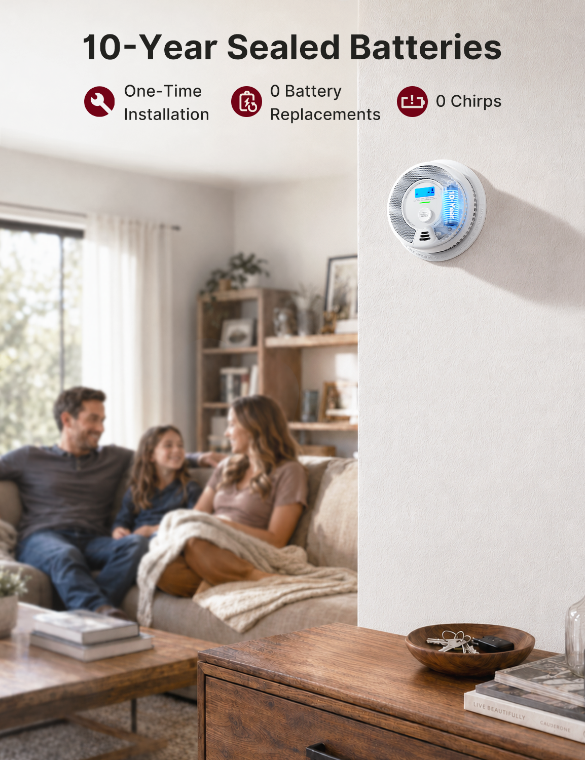 X-Sense Smoke and Carbon Monoxide Alarm Combo, 10-Year Battery photo 5