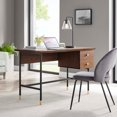 thumbnail image 2 of Computer Work Desk, Brown Black, Wood, Metal, Home Office Business, Modern Contemporary HB34659, 2 of 10