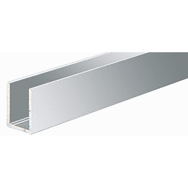 CRL DV749BA Brite Anodized 3/8" Aluminum UChannel 144" Stock Length