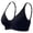 Black, variant on Women's Non Wired Padded Full Cup Bra Without Underwire Seamless Bustier Bralette Breathable Soft Comfort Daily Wear,Size L