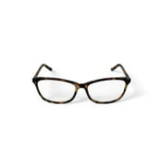 Walmart Womens FM17095 Demi Square Prescription Eyeglasses with Case, Brown Tortoise