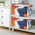 thumbnail image 2 of Yayeee Foldable Storage Basket for Shelves with Handles Waterproof Cloth Bins, Blue Abstract Wavy, 2 of 7