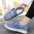 thumbnail image 4 of Women's Orthopedic Shoes Fashion Walking Shoes Wide Width Breathable Lightweight Mesh Shoes Comfortable Sole Sneakers Ankle Strap Casual Footwear Light Blue 7 [EU-38], 4 of 6