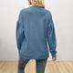 thumbnail image 5 of Sudadera Sudaderas básicas para mujer, estilo informal, cuello redondo, sudaderas lisas, traje de calle Cgtredaw Beige T S para Mujer, 5 of 6