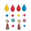 Fiesta Floral Bright Hanging Honeycombs - Party Decor - 4 Pieces