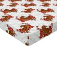 thumbnail image 4 of Ambesonne Tiger Fitted Sheet, Asian Animal Swirly Pattern, Queen Size, Burnt Orange Vermilion, 4 of 5
