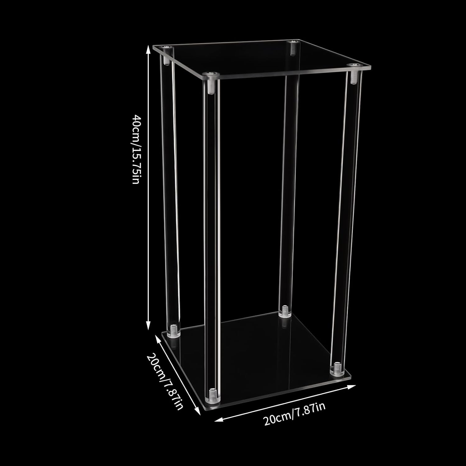 Acrylic Floral Stand Wedding Centerpieces for Tables, 10PCS Geometric Vases for Centerpieces Bulk Birthday Baby Shower Party Decoration (15.75inch Tall)