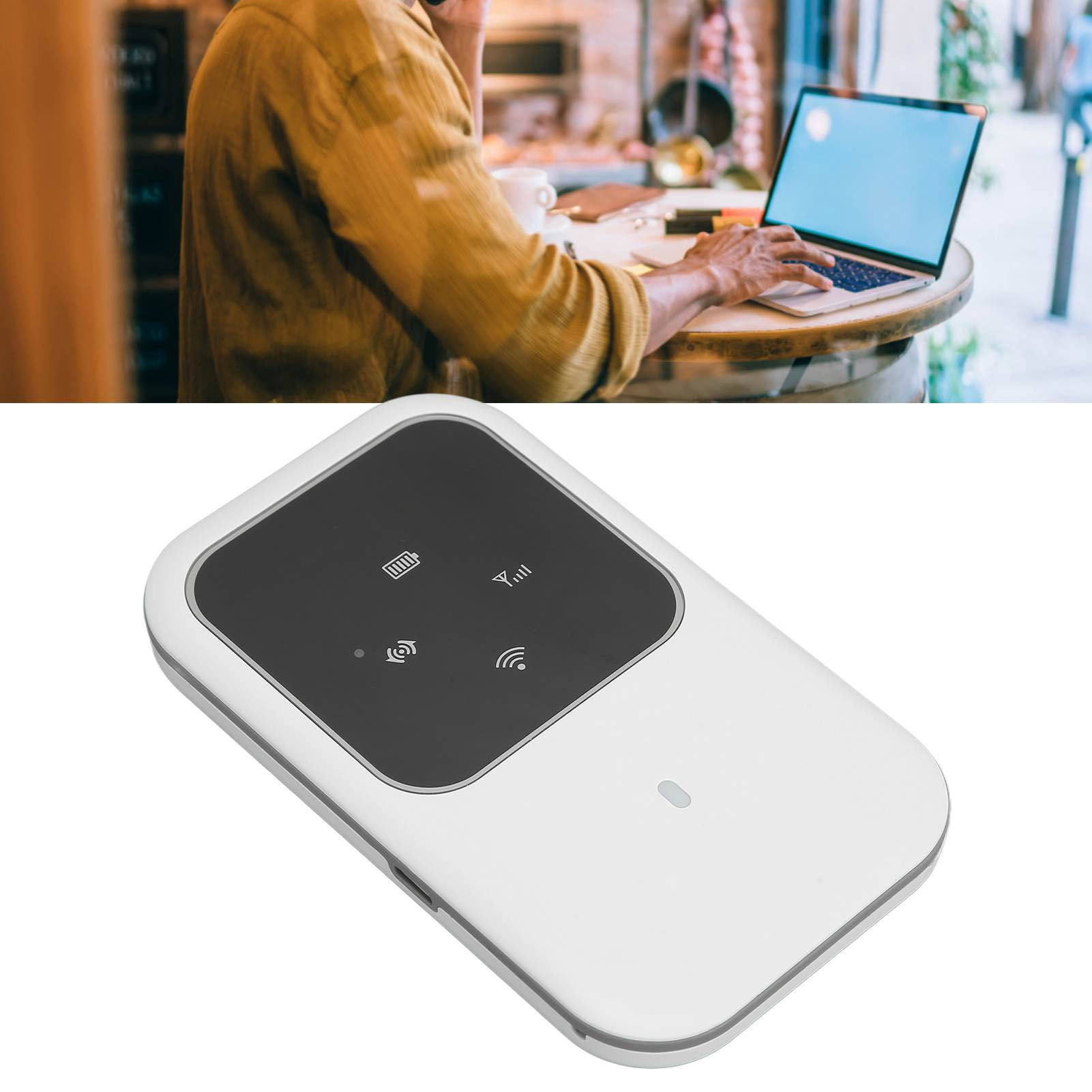 Portable WiFi, Standard SIM Card Slot Lightweight White H80 Multifunction 4G WiFi Router  For Travel For Outdoor