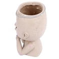 thumbnail image 3 of Face Flower Pot Head Planter Pot Succulent Planter Cute Resin Cactus Planter with Closed Eyes Indoor Outdoor Use, 3 of 5
