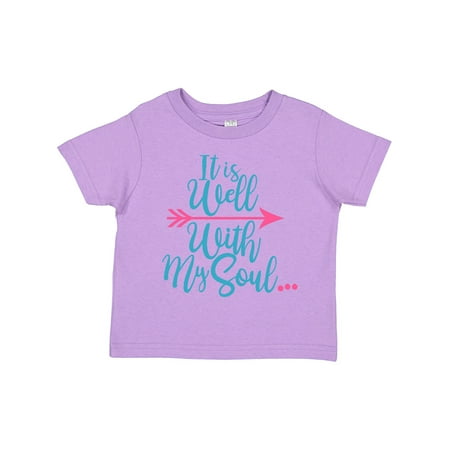 

Inktastic It is Well with My Soul Pink Arrow Gift Toddler Boy or Toddler Girl T-Shirt