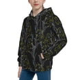 thumbnail image 2 of Goofa Lilies Flowers Pattern Hooded Sweatshirt for Youth Trendy youth sweatshirt Casual Hoodie for Boys and Girls-Large, 2 of 6