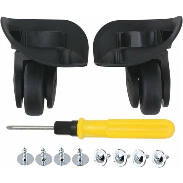 1 par de maletas negras con ruedas giratorias 360 grados 91x107x49mm - BQLZR