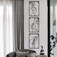thumbnail image 3 of Hierro simple del colgante de pared del arte de línea moderno de la decoración de la pared del metal, 3 of 5