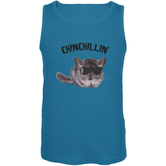 Chinchillin Chinchilla Turquoise Adult Tank Top