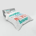 thumbnail image 3 of Ambesonne Saying Bedding Set 3 Pcs, Inspiration Philosophy, Twin XL, Coral Blue Jade Green, 3 of 3