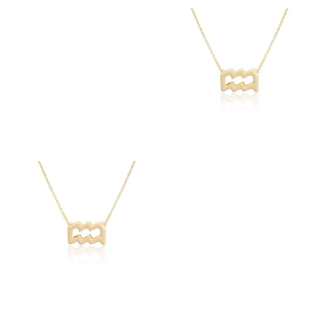 Qarigey Ins doce signos del zodiaco collar del zodiaco Ins cadena de joyería DIY cómodo exquisito colgante antioxidante accesorio de moda Type4 NO4 Qarigey CBP216016