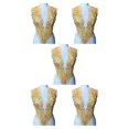 thumbnail image 2 of Wosthever Apliques de encaje para corpiño de boda DIY o accesorio para vestido de baile cuentas 3D bordadas con diamantes de imitación amarillo Type2 NO2, 2 of 6