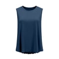 thumbnail image 6 of BXSRUTA Women's Sleeveless Tank Top Casual Summer Solid Color Pullover Loungewear Pajama Tops Soft Breathable, 6 of 6