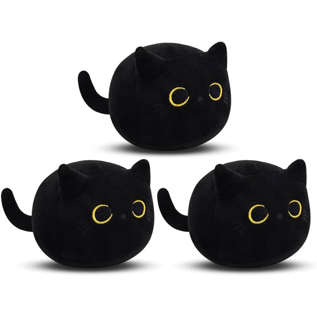 LSYDCARM Almohada de peluche de gato gordo amarillo Kawaii de 9 pulgadas, animal de peluche suave para niños, cumpleaños, Navidad, decoración del hogar
