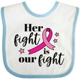 thumbnail image 3 of Inktastic Breast Cancer Awareness Her Fight is our fight Boys or Girls Baby Bib, 3 of 4