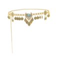 thumbnail image 2 of Adornos de cadena para mujer, joyería occidental femenina, joyería étnica informal. Cadena De Cintura Dorada, 2 of 9