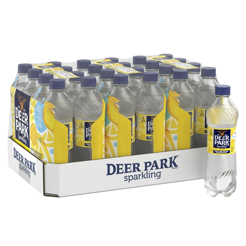 Deer Park Sparkling Water, Lemon, 16.9 oz. Bottles (24 Count) Walmart