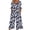 Black, variant on Jumpsuit for Women Boho Floral Printed Wide Leg Short Sleeve Romper with Pocket Back Zip V-Neck Vacation Onesie Wine L