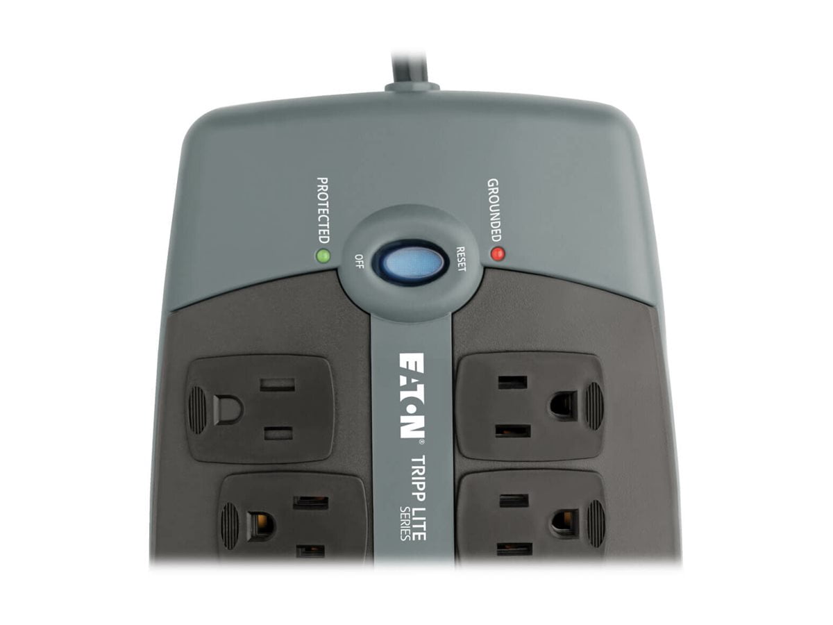 Tripp Lite, TRPTLP1008TEL, 10-Outlet Surge Protector, 1 Each, Silver