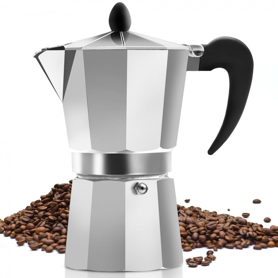 Capacity : 300ML Moka Pot,Delmaan Stainless Steel Stovetop Espresso Coffee Maker