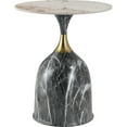 thumbnail image 6 of LeisureMod Side Table Round Sintered Stone Top Modern Accent Table with Stainless-Steel Base Chic End Table for Home, Living Room Oslo Series in Grey, 6 of 10