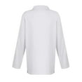 thumbnail image 5 of TODOZO Clearance Sale!! Women's Polo Shirts Cotton 3-Button Long Sleeve Collared Tops Summer Cool Shirt Uniform Casual Shirts Women's Short Sleeved Slim Casual Fashion Top White L, 5 of 5