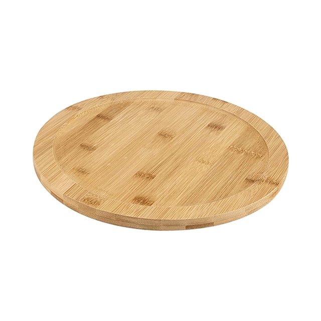 Plato para servir, bandeja giratoria de madera, bandeja para servir, tabla para servir pizza, base giratoria, placa giratoria redonda de madera, para Soledad Bandeja giratoria