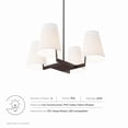 thumbnail image 6 of Modway Mercer 4-Light Metal and Fabric Pendant Light in White/Bronze, 6 of 7