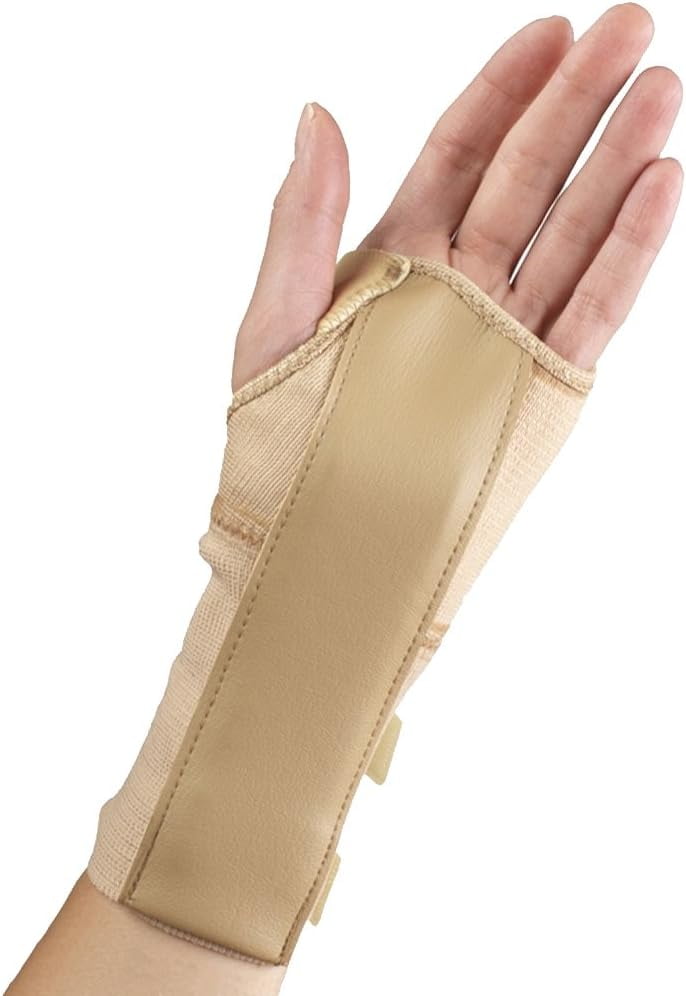 Champion Elastic Wrist Splint, Left Hand, Beige, X-Small
