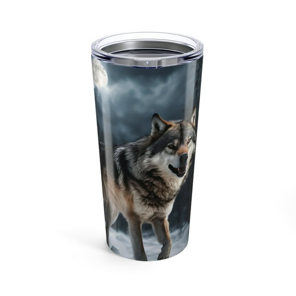 Snow Wolf Stainless steel tumbler