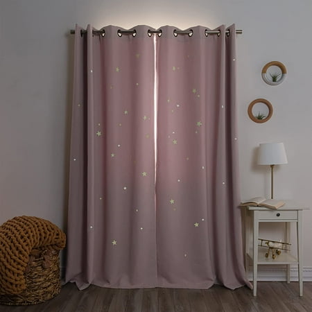 UPC: 0842927190156 | Keedle Doodle DIY Curtain Decoration Set with 2 Blackout Curtains and Glow in the Dark Star Stickers 96