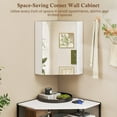 thumbnail image 6 of Costway 23.5" Wall Mounted Storage Organizer Corner Medicine Cabinet with Mirror White, 6 of 10