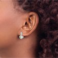 thumbnail image 3 of Sterling Silver Ss Rh-Plated 1.94T.W. Green Quartz/White Topaz Hinged Earrings Made In Thailand qe16642ag, 3 of 5
