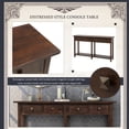 thumbnail image 6 of Console Table, Console Tables for Entryway, 59" Console Sofa Table Entrance Table with 4 Drawers & Open Shelves, Console Table with Storage, Narrow Entryway Table for Hallway, Living Room, Espresso, 6 of 9