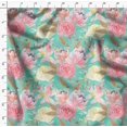 thumbnail image 4 of Soimoi Blue Heavy Canvas Fabric Leaf Floral Print Fabric by the Yard 58 Inch Wide, 4 of 6