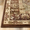 thumbnail image 3 of BNM Large Indoor Area Rug, Perfect for Living Room, Entryway, Basement, Bedroom, Kitchen, Office, Oriental Floor Cover, Jute Backing, Floral Medallion Indoor Area Rug, 5' x 5' Square, Chocolate, 3 of 6