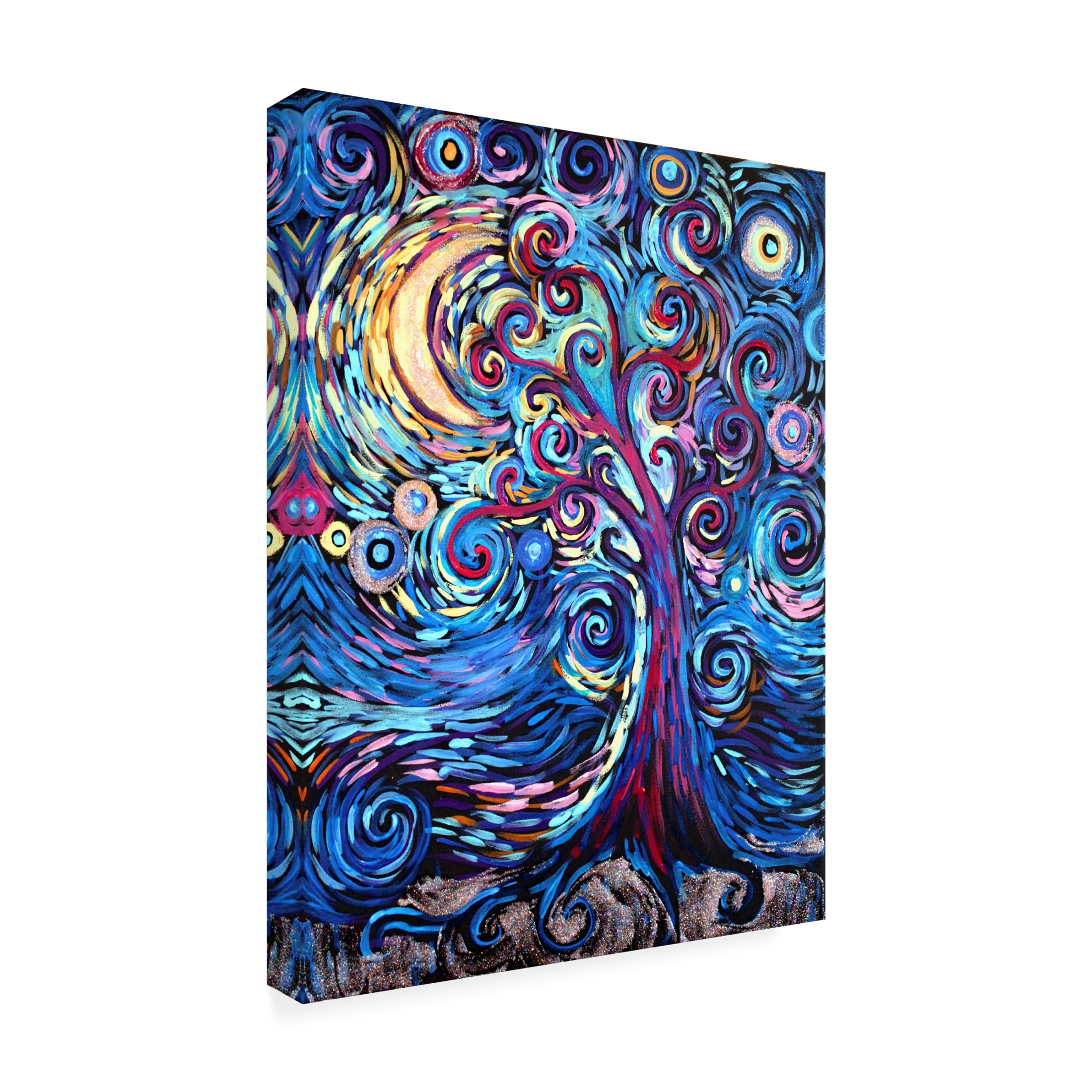 Canvas Wall Art - Natasha Wescoat 'Stormy Night' Wall Art for Living Room, Bedroom, or Office Décor by Trademark Fine Art - 24 x 32 Inches