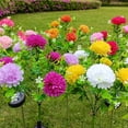thumbnail image 2 of Wosthever Luces de flores con energía solar de acero inoxidable Luces decorativas para césped al aire libre Patio Jardín al aire libre Iluminación y accesorios Púrpura, 2 of 6