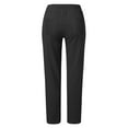 thumbnail image 4 of Bibifish Womens Jeans Solid Color Casual Pants Loose Fit Breathable Tie Waist Design Comfortable Daily Wear Long Trousers, 4 of 5